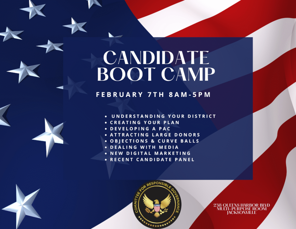 Now accepting reservations for our Jacksonville Candidate Boot Camp. FEB 7 2026